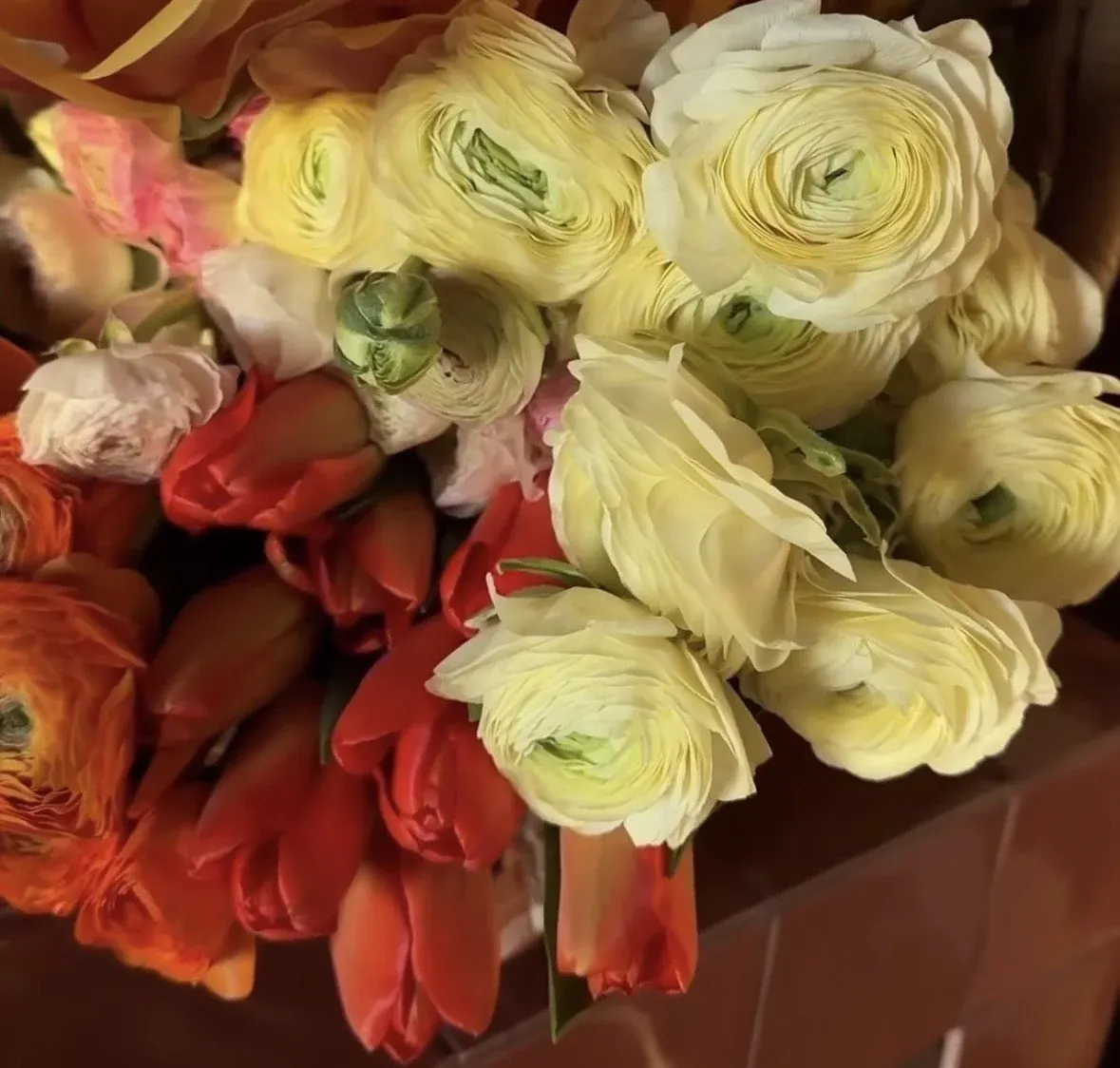 Ranunculus and tulips